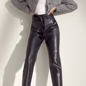 Wilfred Black Leather Pants